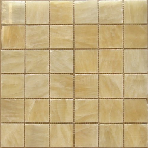 Honey Onyx Mosaic Tile 2x2, Polished