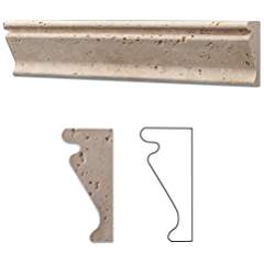 Ivory Travertine Crown Molding Trim 2 1/2x12, Honed