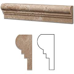 Ivory Travertine Chair Rail Trim (OG-2) 2 1/2x12, Honed