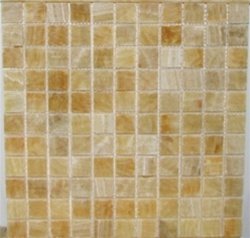 Honey Onyx Mosaic Tile 1x1, Polished