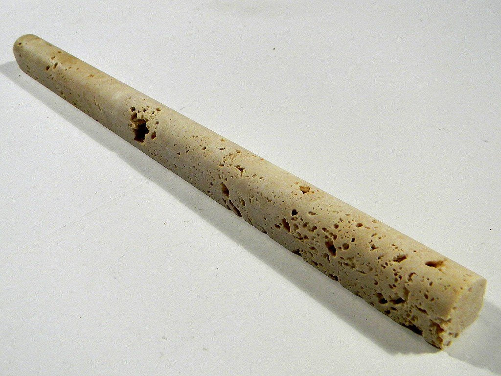 Beige Durango Travertine Pencil Tile Trim 1/2x12, Honed