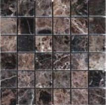 Dark Emperador Marble Mosaic Tile 2x2, Polished