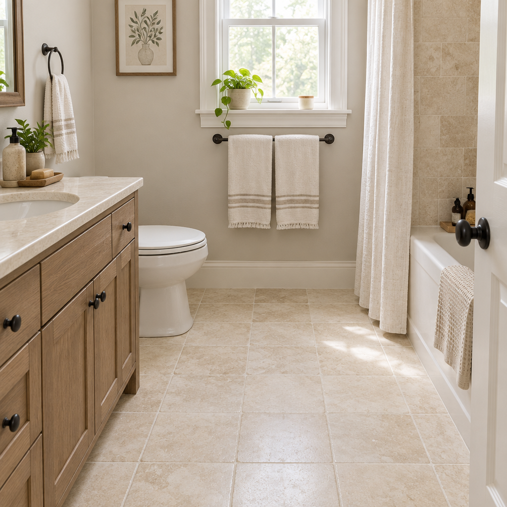 Beige Botticino Marble Tile 12x12, Tumbled