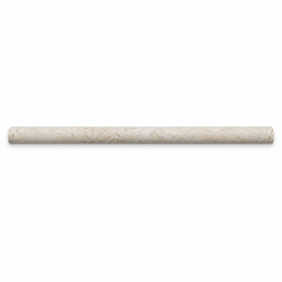 Ivory Travertine Pencil Tile Trim 1/2x12, Honed