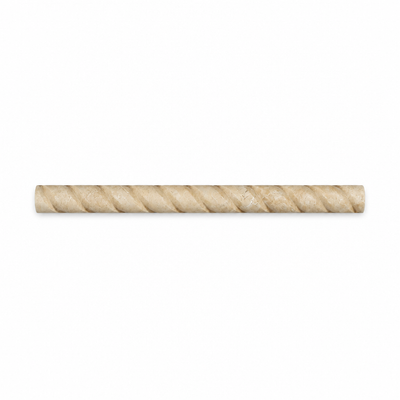 Beige Durango Travertine Rope Tile Trim 1x12, Honed
