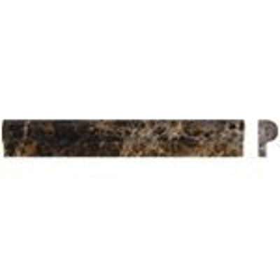 Dark Emperador Marble Chair Rail Trim 2x12, Polished
