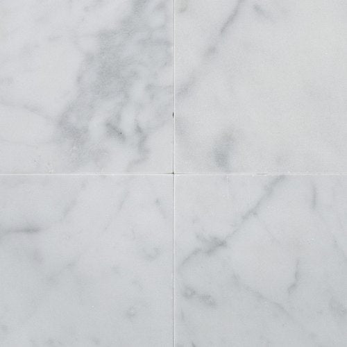 Bianco Carrara White Marble 12" X 12" Polished Field Tile - Box of 5 sq. ft. - Tilefornia