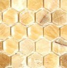 Honey Onyx Hexagon 1" (SAMPLE) - Tilefornia
