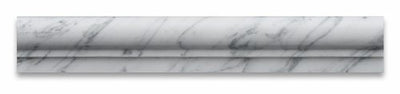 White Carrara Marble Chair Rail Trim (OG-1) 2x12, Honed