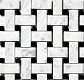 Carrara Bianco Honed 1x2" Basketweave Mosaic Tile (Sample) - Tilefornia