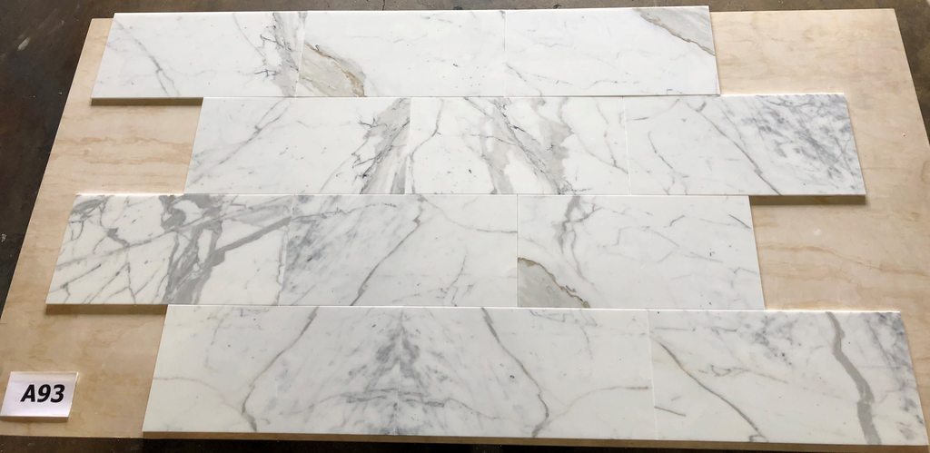 Tilefornia Calacatta Gold Marble 12"X24" Honed/Polished Field Tile - Tilefornia