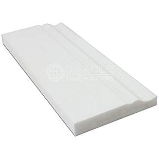 Thassos White Greek Marble Baseboard Trim Molding, Polished - Tilefornia