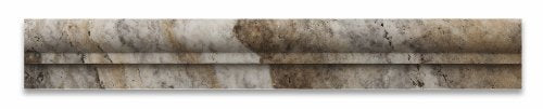 Philadelphia Travertine Honed 2 X 12 OG-1 Chair Rail Liner Trim - Lot of 50 pcs. - Tilefornia