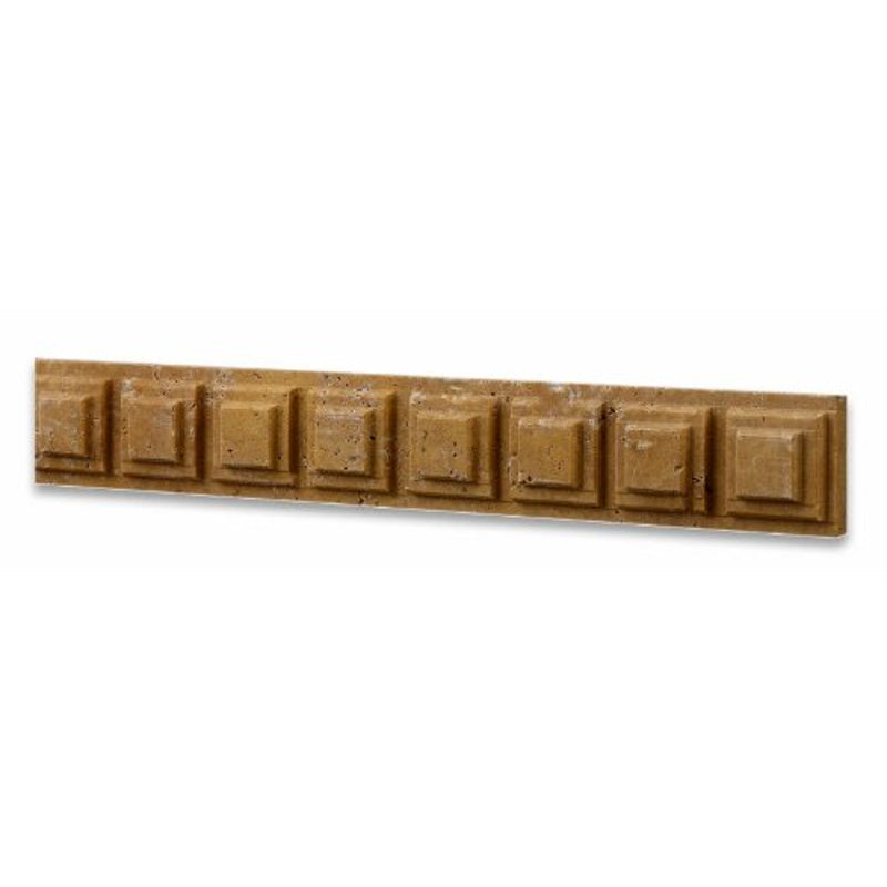 Gold / Yellow Travertine Honed 1 11/16 X 12 La Jolla Molding Trim - Box of 5 pcs. - Tilefornia