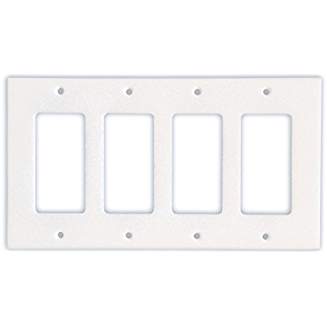 Thassos White Marble Switch Plate Cover, Polished (4 ROCKER) - Tilefornia