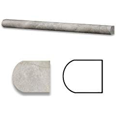 Silverado Gray 1/2" X 12" Marble Honed Bullnose Liner - Tilefornia