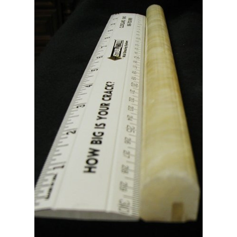 Honey Onyx Pencil Decorative Bullnose Molding Trims 3/4" x 12" - Tilefornia