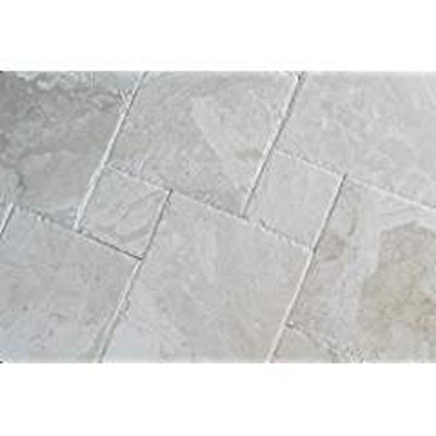 Light Beige Marble French Pattern Tile (Versailles), Brushed & Chiseled