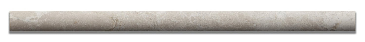 Botticino Marble Honed 3/4 X 12 Bullnose Liner - Standard Quality - BOX of 15 PCS - Tilefornia