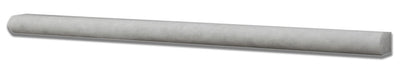 Crystal White Marble Pencil Tile Trim 1/2x12, Honed