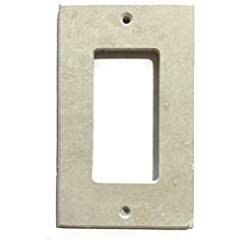 Ivory Light Travertine Switch Plate Cover (SINGLE ROCKER) - Tilefornia