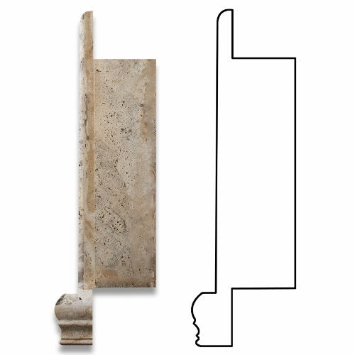 Philadelphia Travertine Hand-Made Honed Shampoo Niche / Shelf - SMALL - Tilefornia