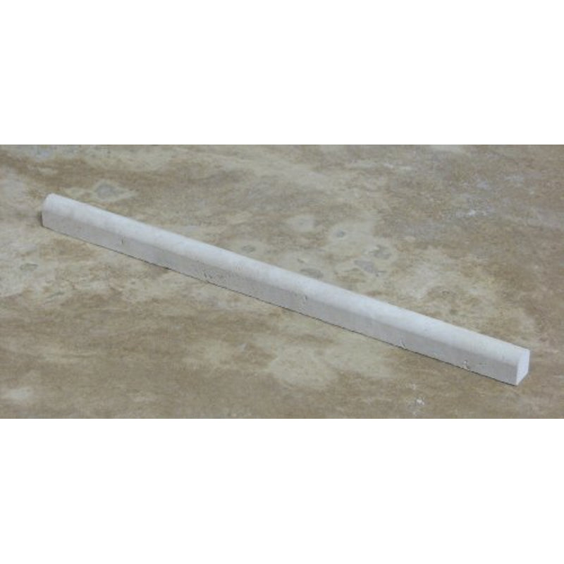 Durango Beige Travertine Pencil Decorative Molding Trims 3/4" x 12" Matching With Our Mosaic Tiles - Tilefornia