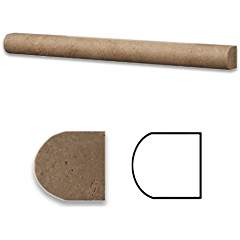 Noce Travertine Honed 1 X 12 Dome Liner Trim Molding - Box of 5 pcs. - Tilefornia