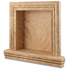 Scala Nova Travertine Honed Hand-Made Custom Shampoo Niche - SMALL - Tilefornia