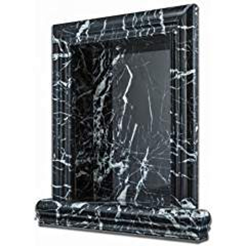 Negro Marquina Marble Polished Hand-Made Custom Shampoo Niche - LARGE - Tilefornia