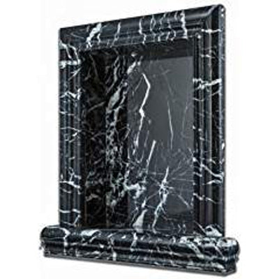Black Nero Marquina Marble Polished Hand-Made Custom Shampoo Niche - Large