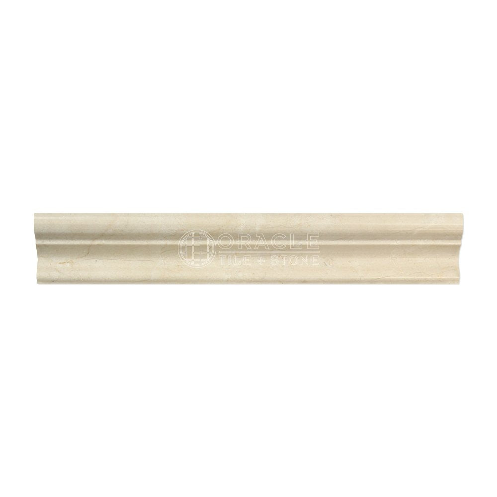 Crema Marfil Spanish Marble Crown Mercer Molding Trim, Polished - Tilefornia
