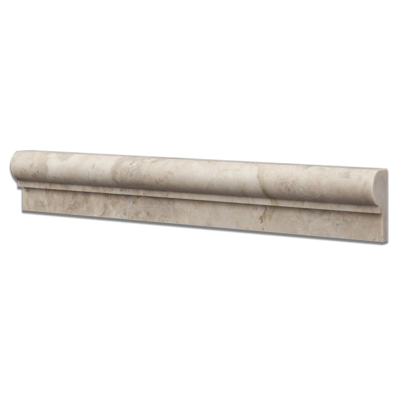Cappuccino Marble Honed 2 X 12 Milano Molding - Standard Quality - BOX of 15 PCS - Standard Quality - BOX of 15 PCS - Tilefornia