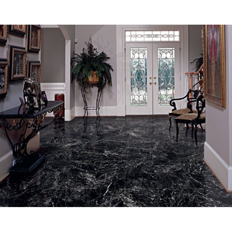 CHINA BLACK MARBLE 12x12" POLISHED (WITH WHITE VEIN) - Tilefornia