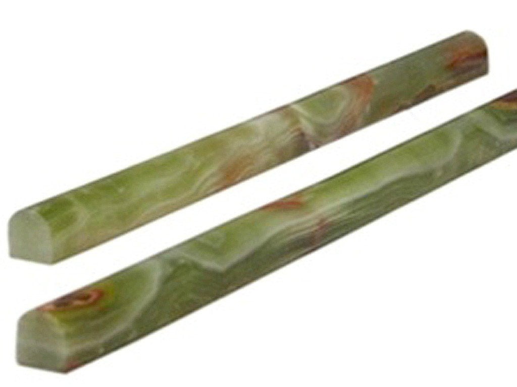 Green Onyx Polish 3/4 x 12 Polish Pencil Molding - Tilefornia