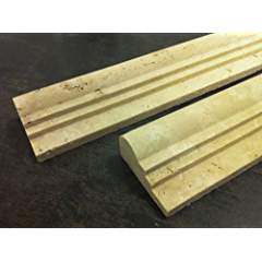 Light 2 1/2" X 12" Travertine STANDARD Grade 2 (B) Chair Rail Ogee-2 - Tilefornia