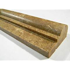 Noce Travertine Honed Ogee Chair Rail - Tilefornia