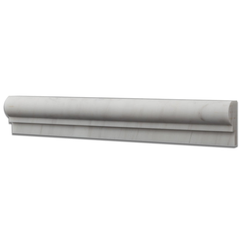 Dolomite White Honed 2 X 12 Chair Rail Ogee-1 Molding - Standard Quality - BOX of 15 PCS - Tilefornia