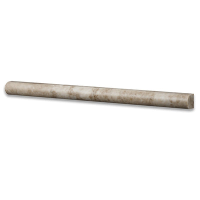 Cappuccino Marble Pencil Tile Trim 3/4x12, Honed