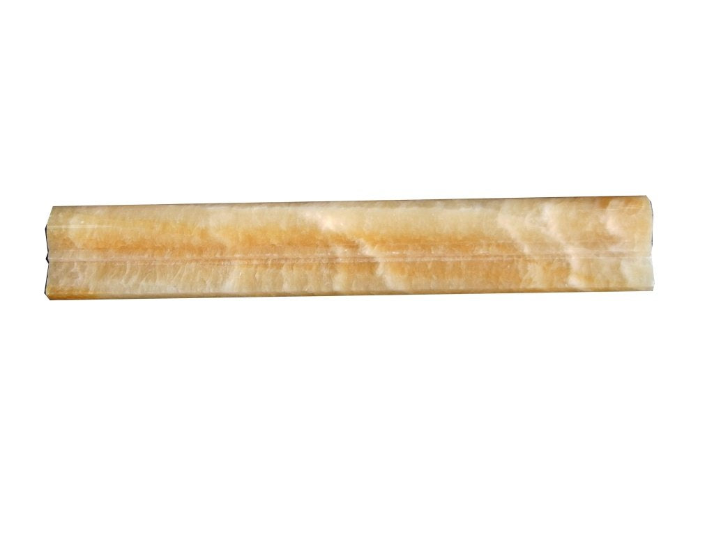 Honey Onyx chair rail molding polished 2x12 - Tilefornia