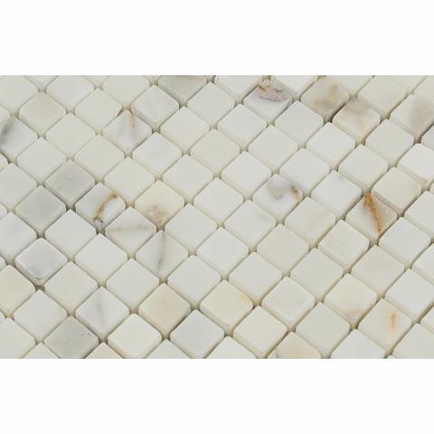 Tilefornia Calacatta Gold Marble 5/8" X 5/8" Mosaic Tile - Tilefornia