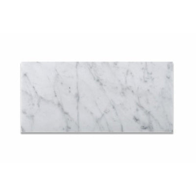 White Carrara Marble Subway Tile 6x12, Polished