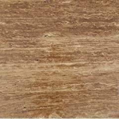 Noce Vein-Cut Travertine 18 X 18 Field Tile, Brushed & Unfilled (LOT of 100 PCS. (225 SQ. FT.)) - Tilefornia