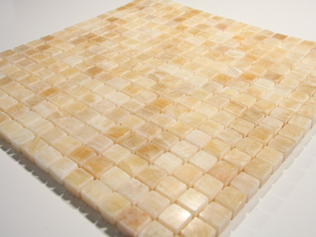 Honey Onyx Polish 1x1x6mm mosaic stone tile - Tilefornia