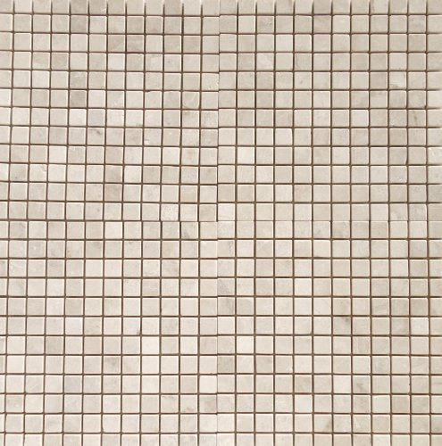 Cappuccino Marble 1X1 Tumbled Mosaic Tile - STANDARD QUALITY - Lot of 20 Sheets - Tilefornia