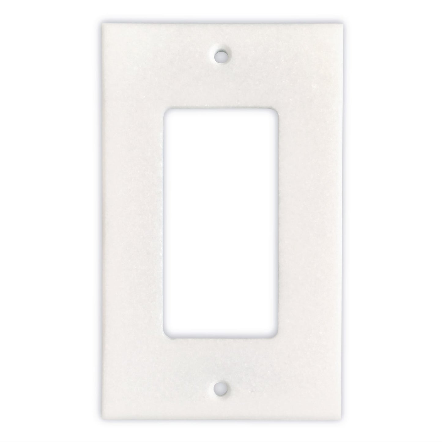 Greek Thassos White Marble Switch Plate Cover, Polished-SINGLE ROCKER - Tilefornia