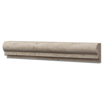 Ivory Travertine Cornice Molding Trim 2x12, Honed