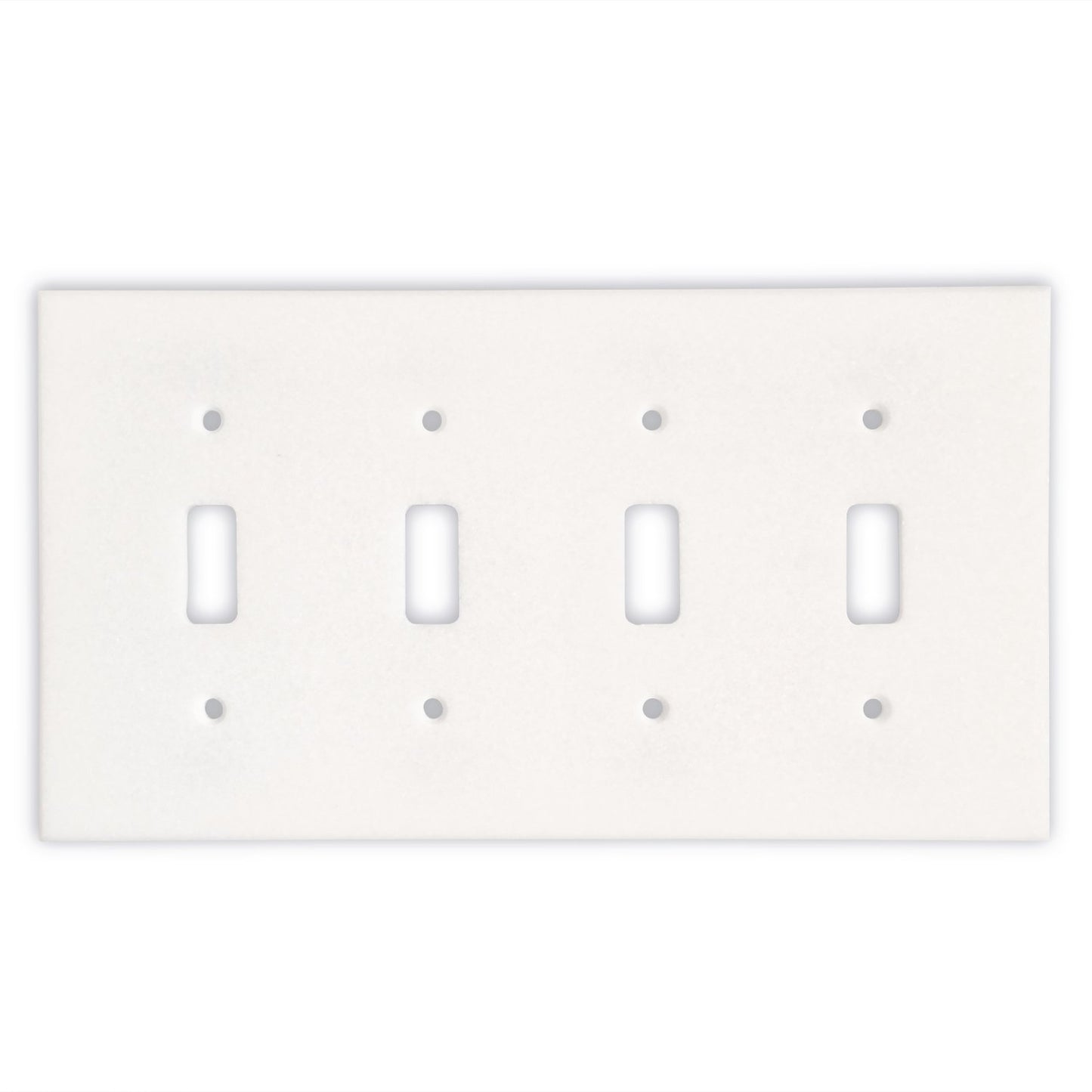 Greek Thassos White Marble Switch Plate Cover, Polished-4 TOGGLE - Tilefornia