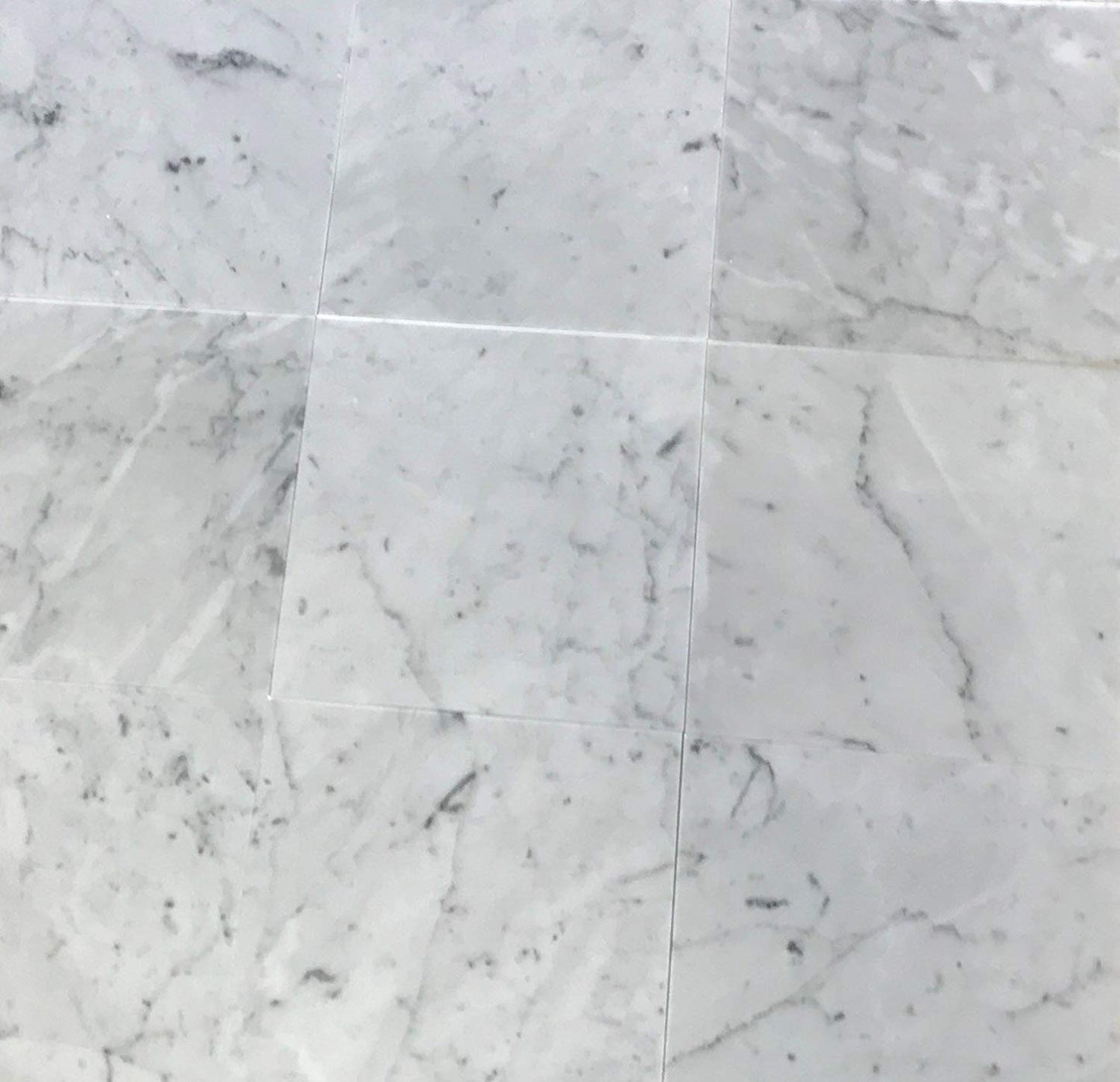 Italian Carrara White (Bianco Carrara) Marble 12" X 12" Field Tile, Polished - A7 (Lot of264 pcs. (264 sq. ft.) - Tilefornia