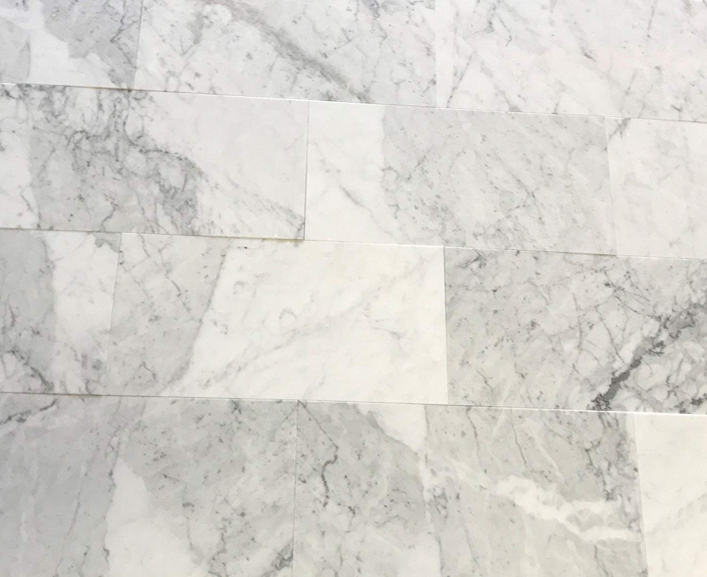 Italian Carrara White (Bianco Carrara) Marble 12" X 24" Field Tile, Honed - A15 (Lot of 132 pcs. (264 sq. ft.) - Tilefornia